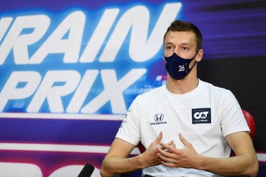 Daniil Kvyat (RUS) AlphaTauri in the FIA Press Conference.
26.11.2020. Formula 1 World Championship, Rd 15, Bahrain Grand Prix, Sakhir, Bahrain, Preparation Day.
- www.xpbimages.com, EMail: requests@xpbimages.com © Copyright: FIA Pool Image for Editorial Use Only