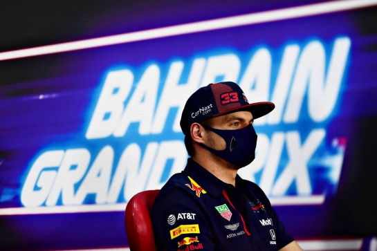 Max Verstappen (NLD) Red Bull Racing in the FIA Press Conference.
26.11.2020. Formula 1 World Championship, Rd 15, Bahrain Grand Prix, Sakhir, Bahrain, Preparation Day.
- www.xpbimages.com, EMail: requests@xpbimages.com © Copyright: FIA Pool Image for Editorial Use Only