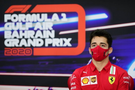 Charles Leclerc (MON) Ferrari in the FIA Press Conference.
26.11.2020. Formula 1 World Championship, Rd 15, Bahrain Grand Prix, Sakhir, Bahrain, Preparation Day.
- www.xpbimages.com, EMail: requests@xpbimages.com © Copyright: FIA Pool Image for Editorial Use Only