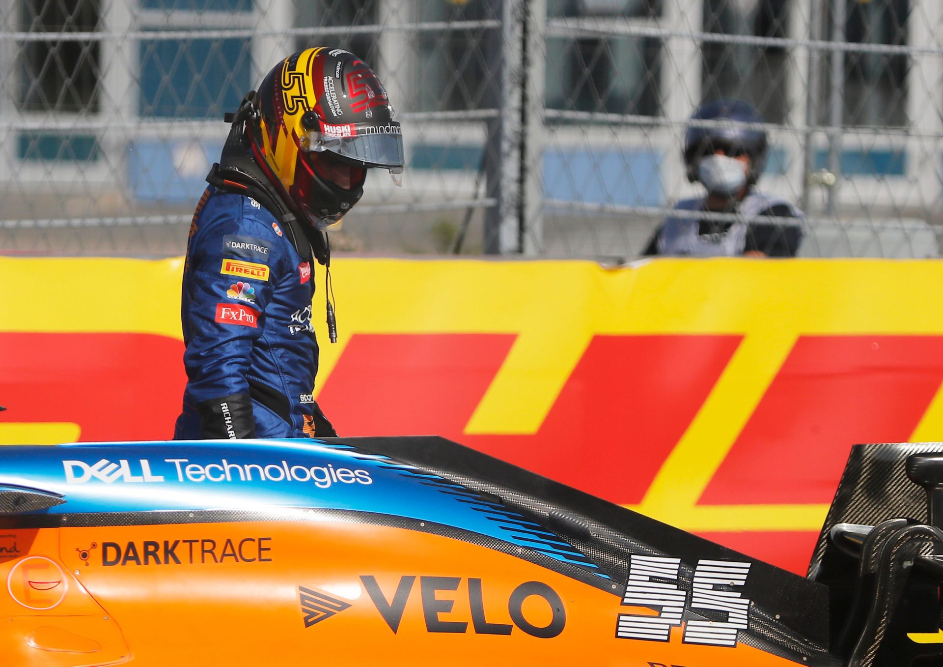 McLaren's Carlos Sainz Jr. during F1 race at Russian Grand Prix 2020