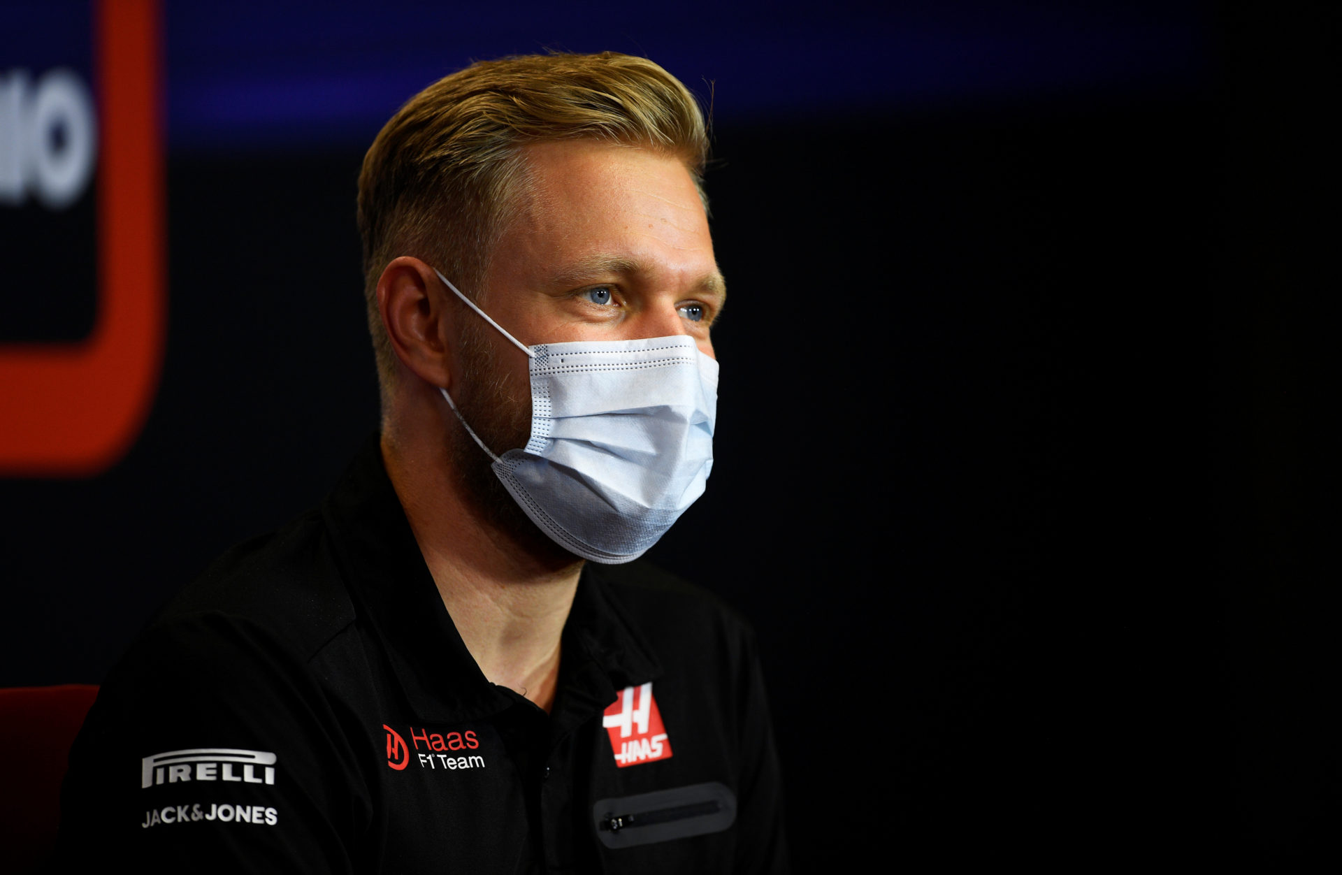 Haas driver Kevin Magnussen during press conference ahead of the Portuguese GP