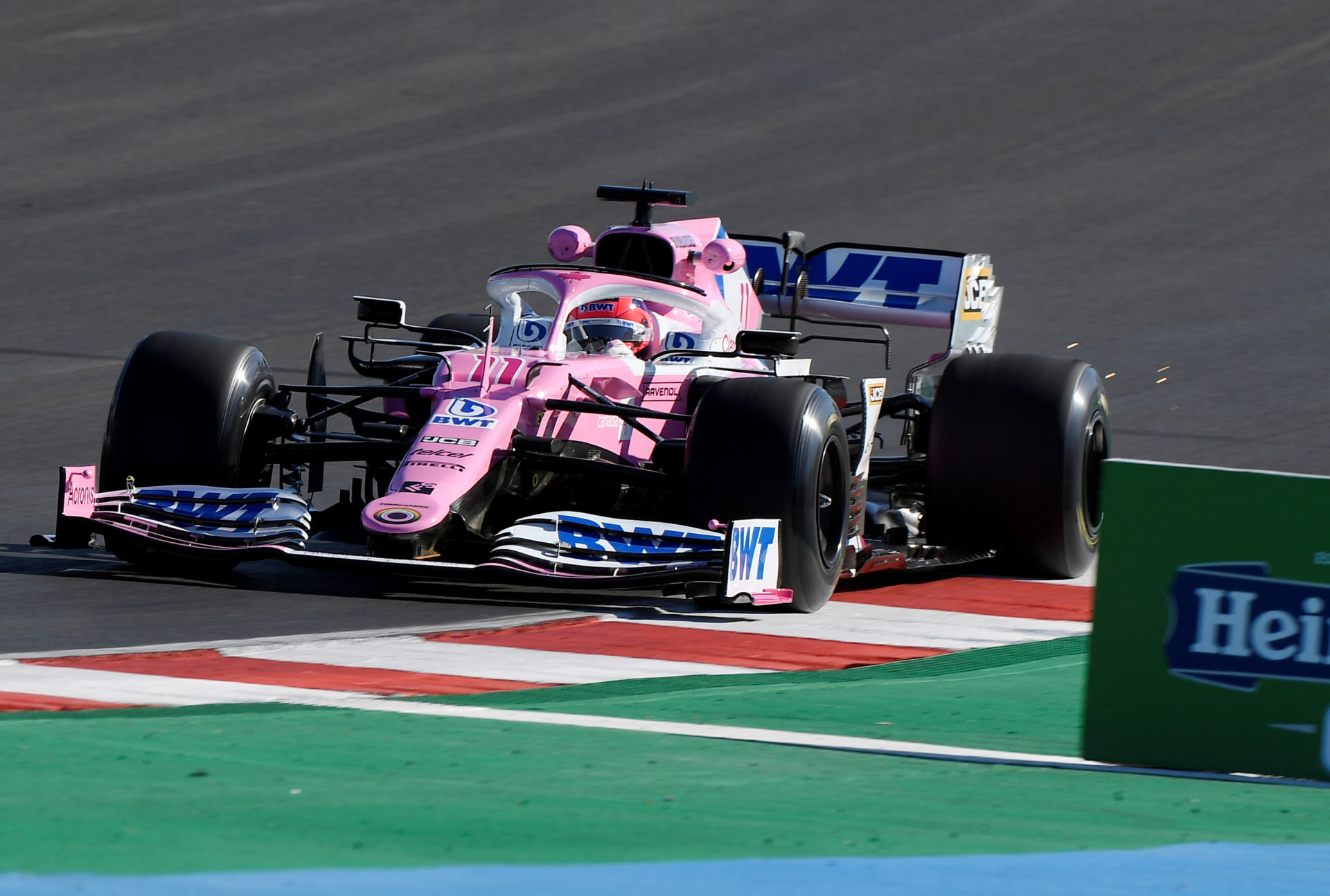 Racing Point's Sergio Perez during practice at Portuguese Grand Prix 2020
