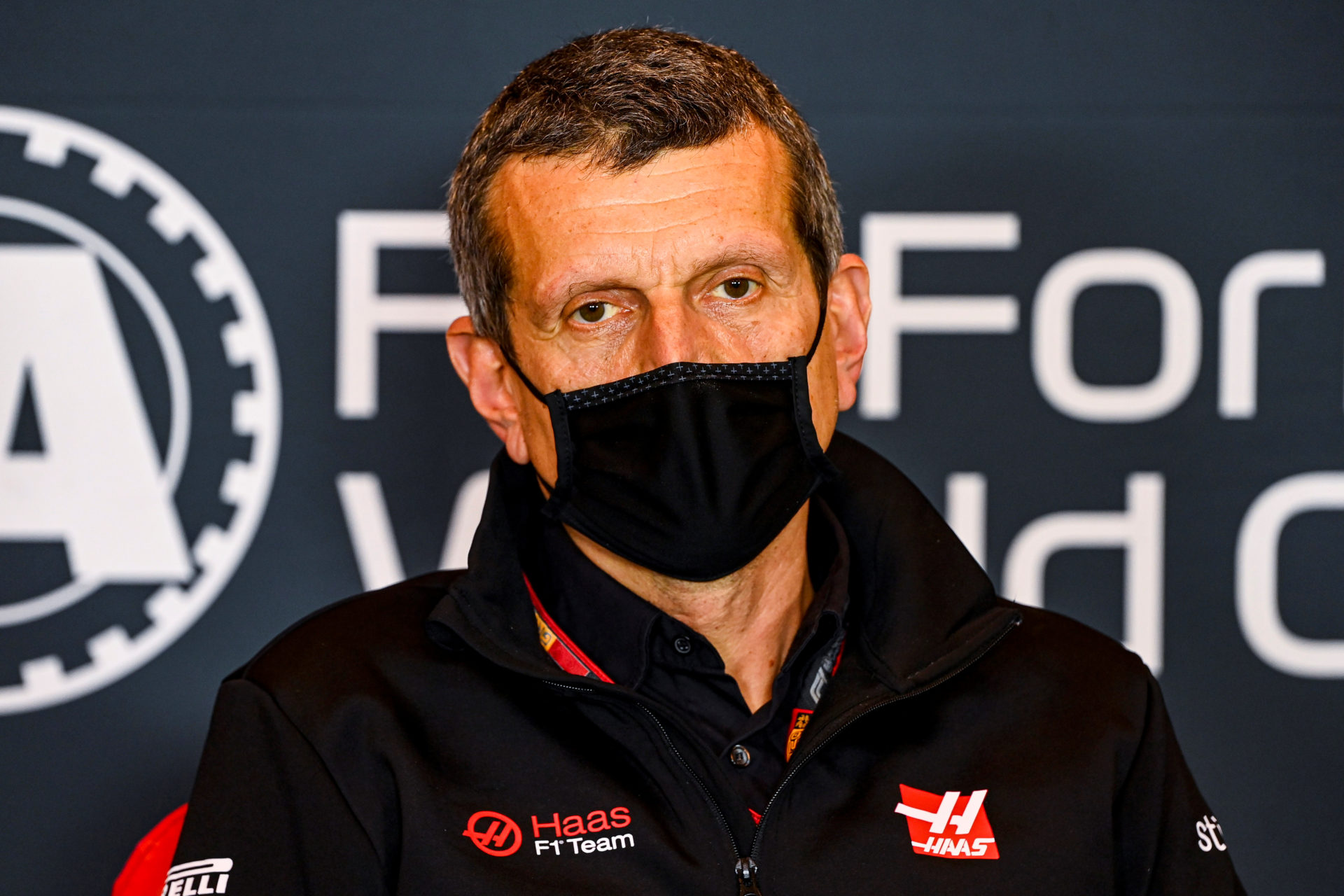 Haas team boss Guenther Steiner during the Emilia Romagna Grand Prix press conference