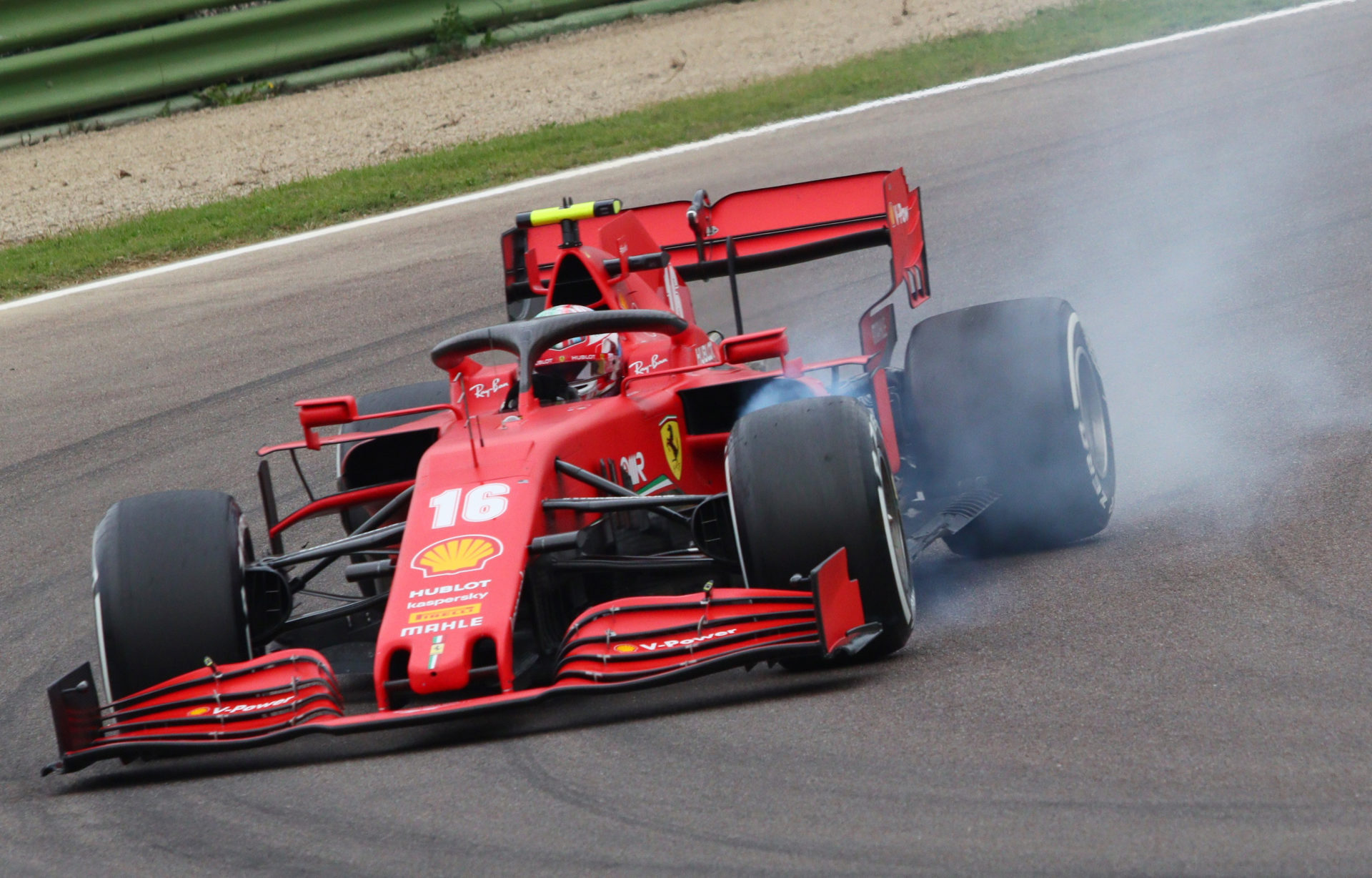 Ferrari driver Charles Leclerc at the Emilia Romagna Grand Prix