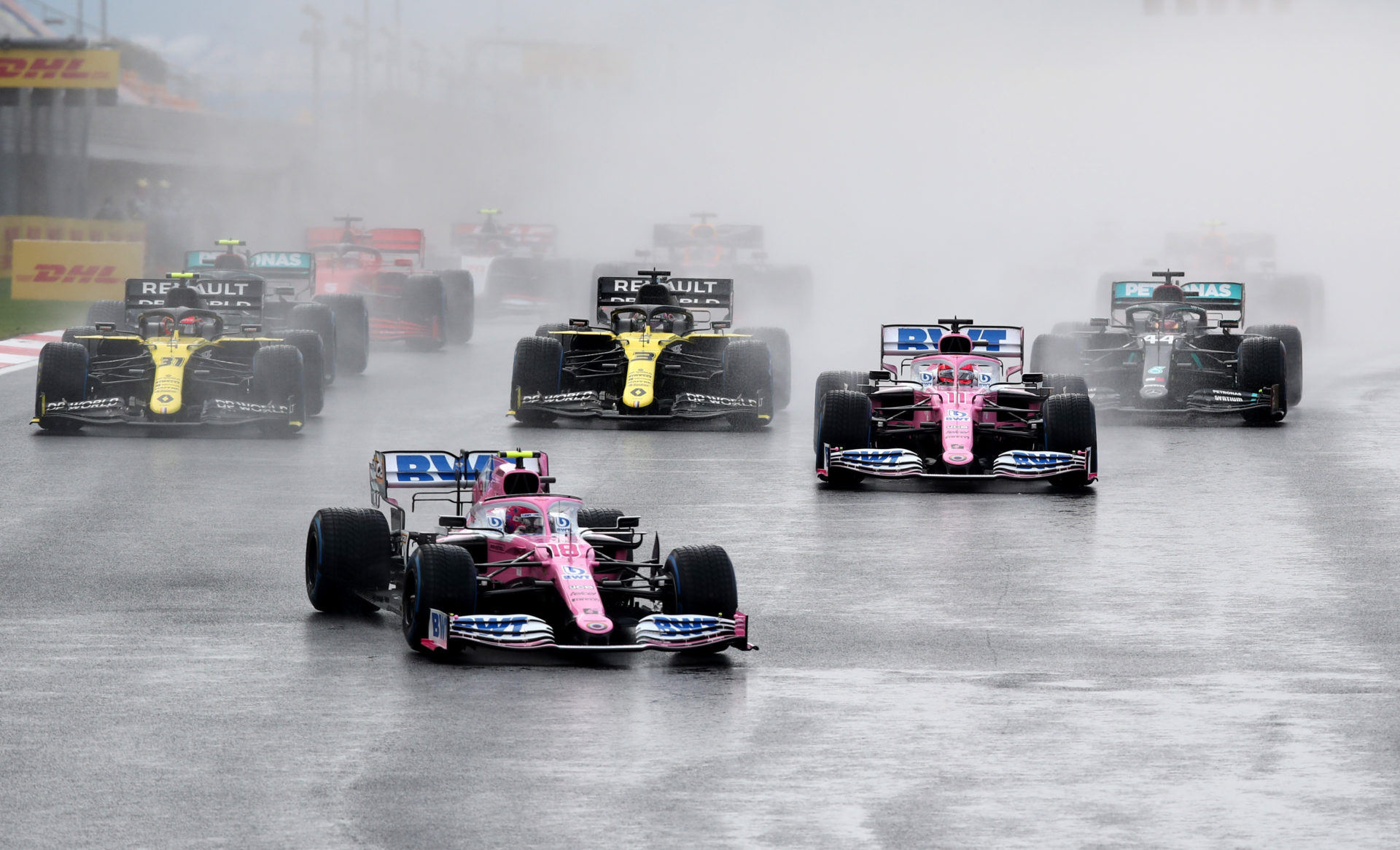 F1 drivers racing in the rain affected F1 Turkish Grand Prix