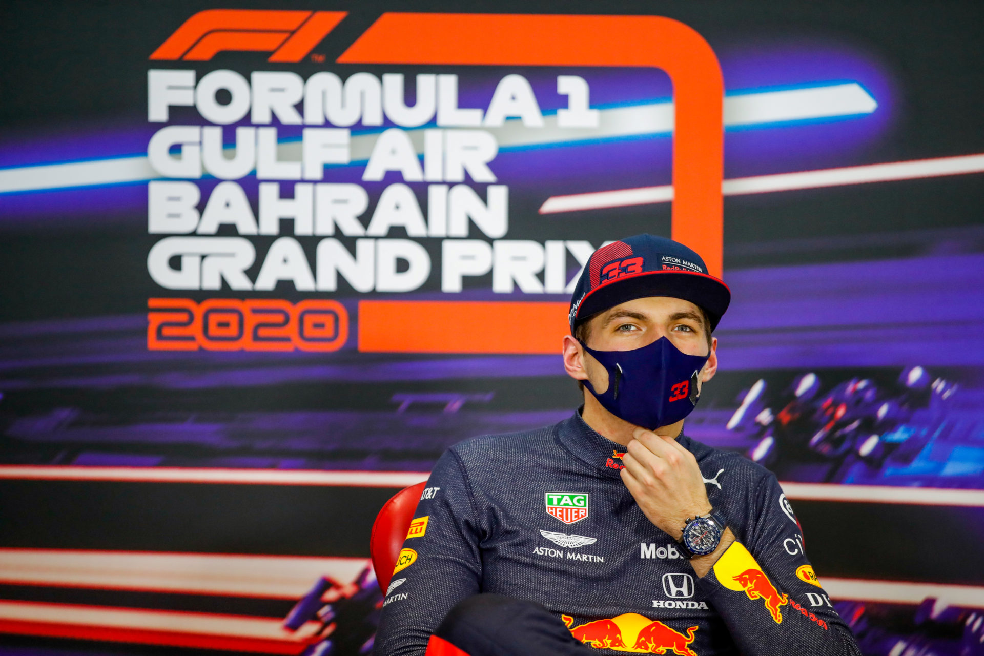 Max Verstappen during the press conference after the race