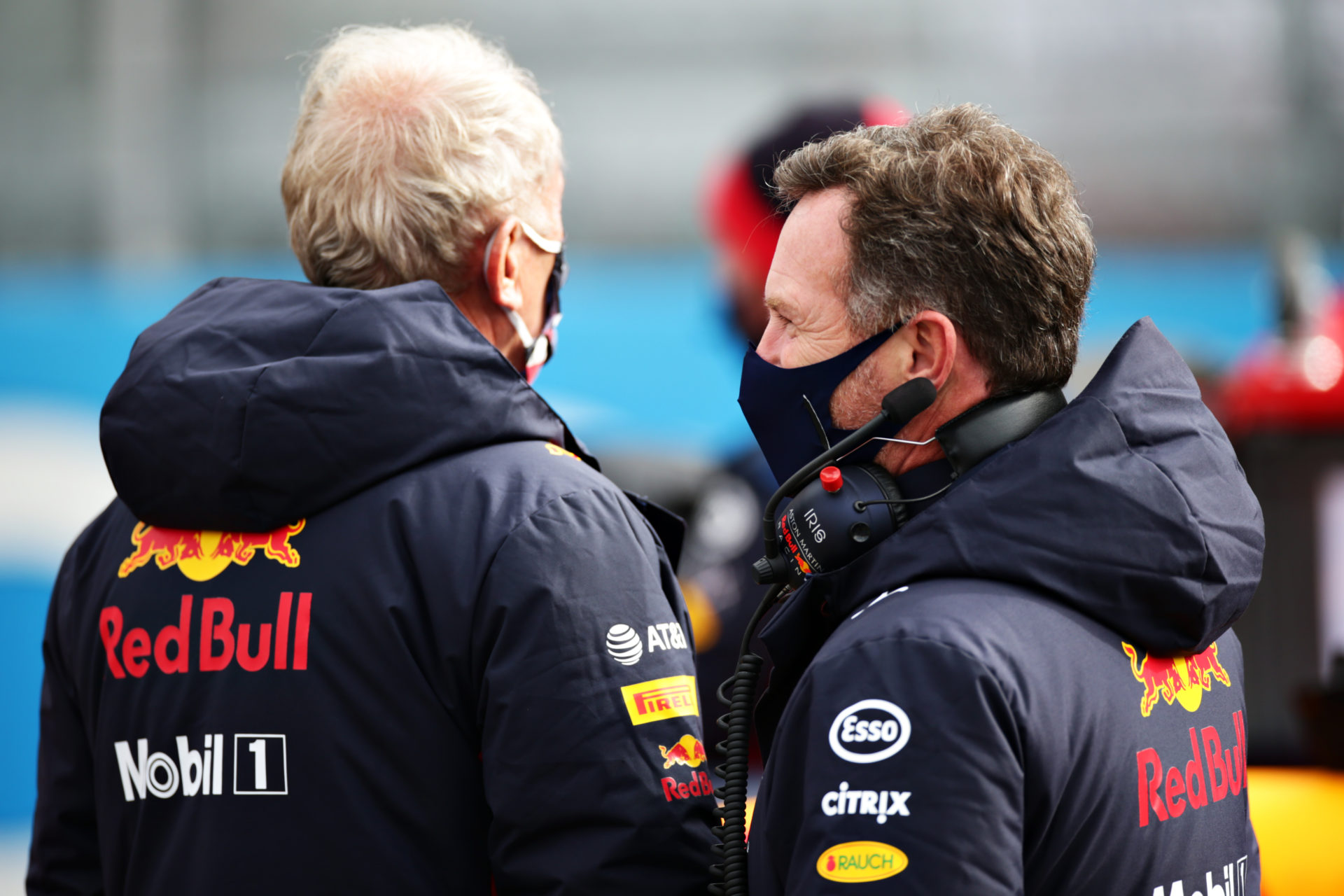 Red Bull's Helmut Marko and Christian Horner