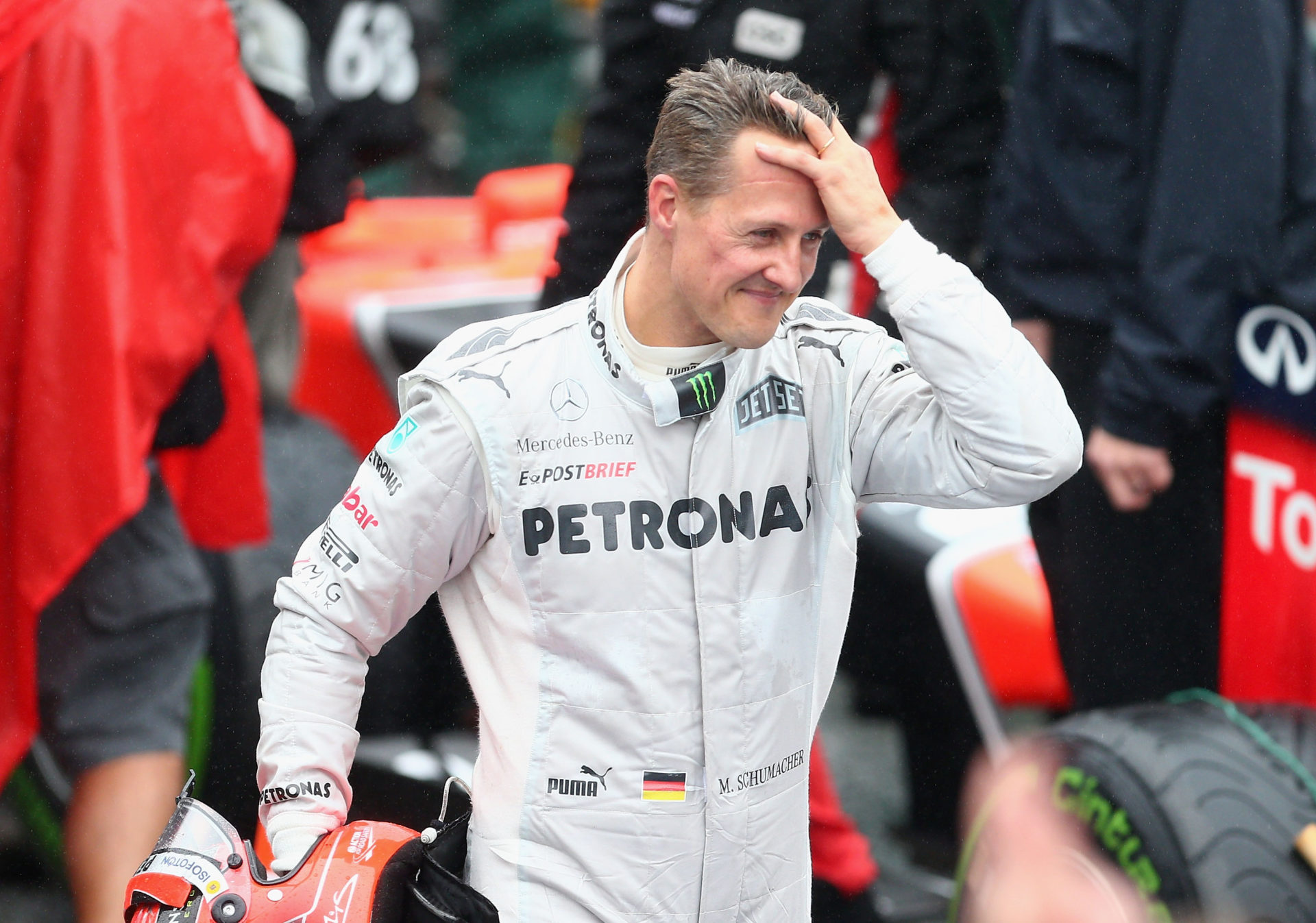 Michael Schumacher after the F1 race in Brazil