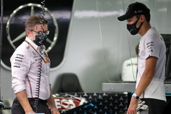 George Russell (GBR) Mercedes AMG F1.
03.12.2020. Formula 1 World Championship, Rd 16, Sakhir Grand Prix, Sakhir, Bahrain, Preparation Day.
- www.xpbimages.com, EMail: requests@xpbimages.com © Copyright: Batchelor / XPB Images