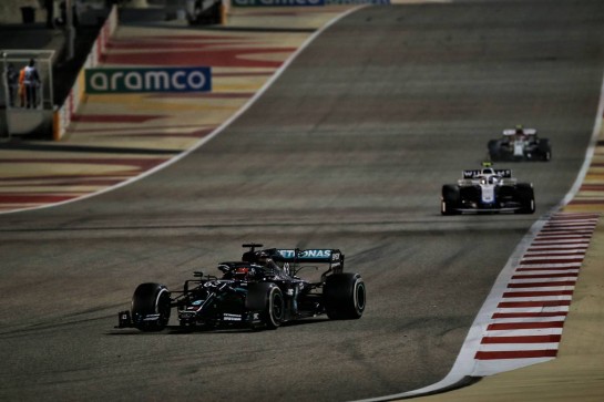 George Russell (GBR) Mercedes AMG F1 W11.
06.12.2020. Formula 1 World Championship, Rd 16, Sakhir Grand Prix, Sakhir, Bahrain, Race Day.
- www.xpbimages.com, EMail: requests@xpbimages.com &copy; Copyright: Batchelor / XPB Images