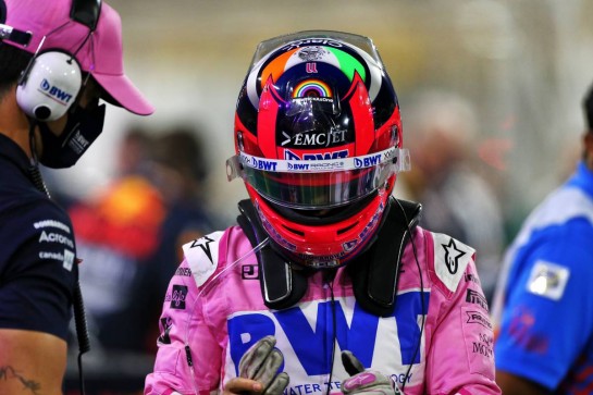 Sergio Perez (MEX) Racing Point F1 Team on the grid.
06.12.2020. Formula 1 World Championship, Rd 16, Sakhir Grand Prix, Sakhir, Bahrain, Race Day.
- www.xpbimages.com, EMail: requests@xpbimages.com &copy; Copyright: Moy / XPB Images