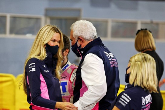 Claire-Anne Stroll celebrates victory for the team with husband Lawrence Stroll (CDN) Racing Point F1 Team Investor.
06.12.2020. Formula 1 World Championship, Rd 16, Sakhir Grand Prix, Sakhir, Bahrain, Race Day.
- www.xpbimages.com, EMail: requests@xpbimages.com &copy; Copyright: Moy / XPB Images