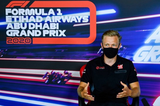 Kevin Magnussen (DEN) Haas F1 Team in the FIA Press Conference.
10.12.2020. Formula 1 World Championship, Rd 17, Abu Dhabi Grand Prix, Yas Marina Circuit, Abu Dhabi, Preparation Day.
- www.xpbimages.com, EMail: requests@xpbimages.com © Copyright: FIA Pool Image for Editorial Use Only