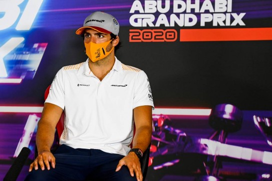 Carlos Sainz Jr (ESP) McLaren in the FIA Press Conference.
10.12.2020. Formula 1 World Championship, Rd 17, Abu Dhabi Grand Prix, Yas Marina Circuit, Abu Dhabi, Preparation Day.
- www.xpbimages.com, EMail: requests@xpbimages.com © Copyright: FIA Pool Image for Editorial Use Only