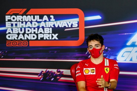 Charles Leclerc (MON) Ferrari in the FIA Press Conference.
10.12.2020. Formula 1 World Championship, Rd 17, Abu Dhabi Grand Prix, Yas Marina Circuit, Abu Dhabi, Preparation Day.
- www.xpbimages.com, EMail: requests@xpbimages.com © Copyright: FIA Pool Image for Editorial Use Only