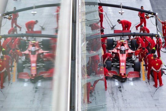 Sebastian Vettel (GER) Ferrari SF1000 in the pits.
12.12.2020. Formula 1 World Championship, Rd 17, Abu Dhabi Grand Prix, Yas Marina Circuit, Abu Dhabi, Qualifying Day.
- www.xpbimages.com, EMail: requests@xpbimages.com &copy; Copyright: Charniaux / XPB Images