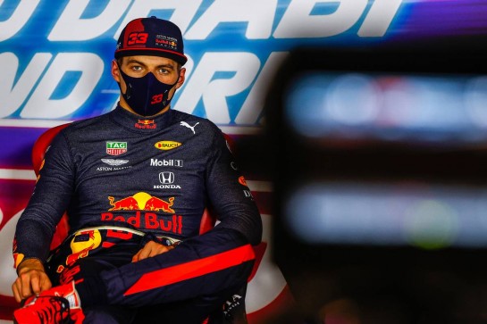 Max Verstappen (NLD) Red Bull Racing in the post race FIA Press Conference.
13.12.2020. Formula 1 World Championship, Rd 17, Abu Dhabi Grand Prix, Yas Marina Circuit, Abu Dhabi, Race Day.
- www.xpbimages.com, EMail: requests@xpbimages.com © Copyright: FIA Pool Image for Editorial Use Only