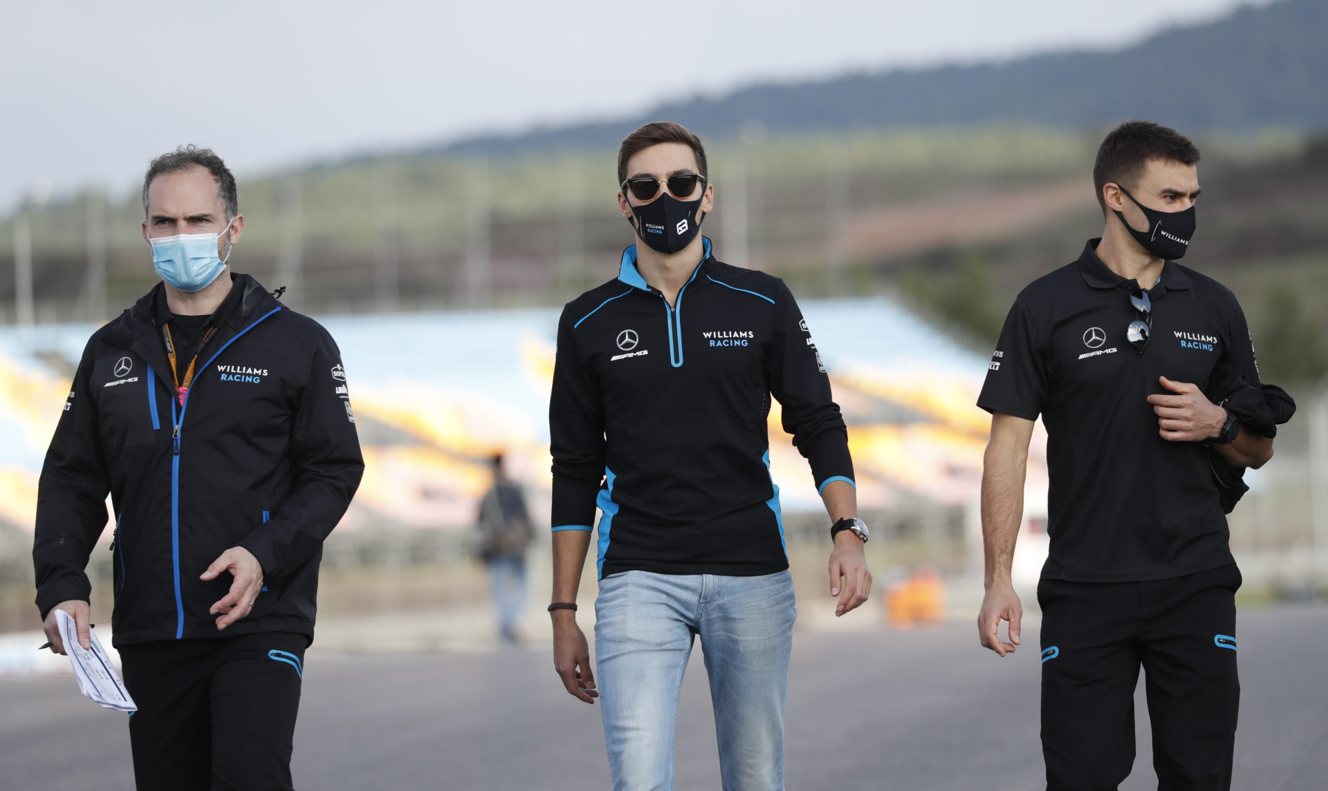 George Russell during the track walk at Turkish Grand Prix 2020