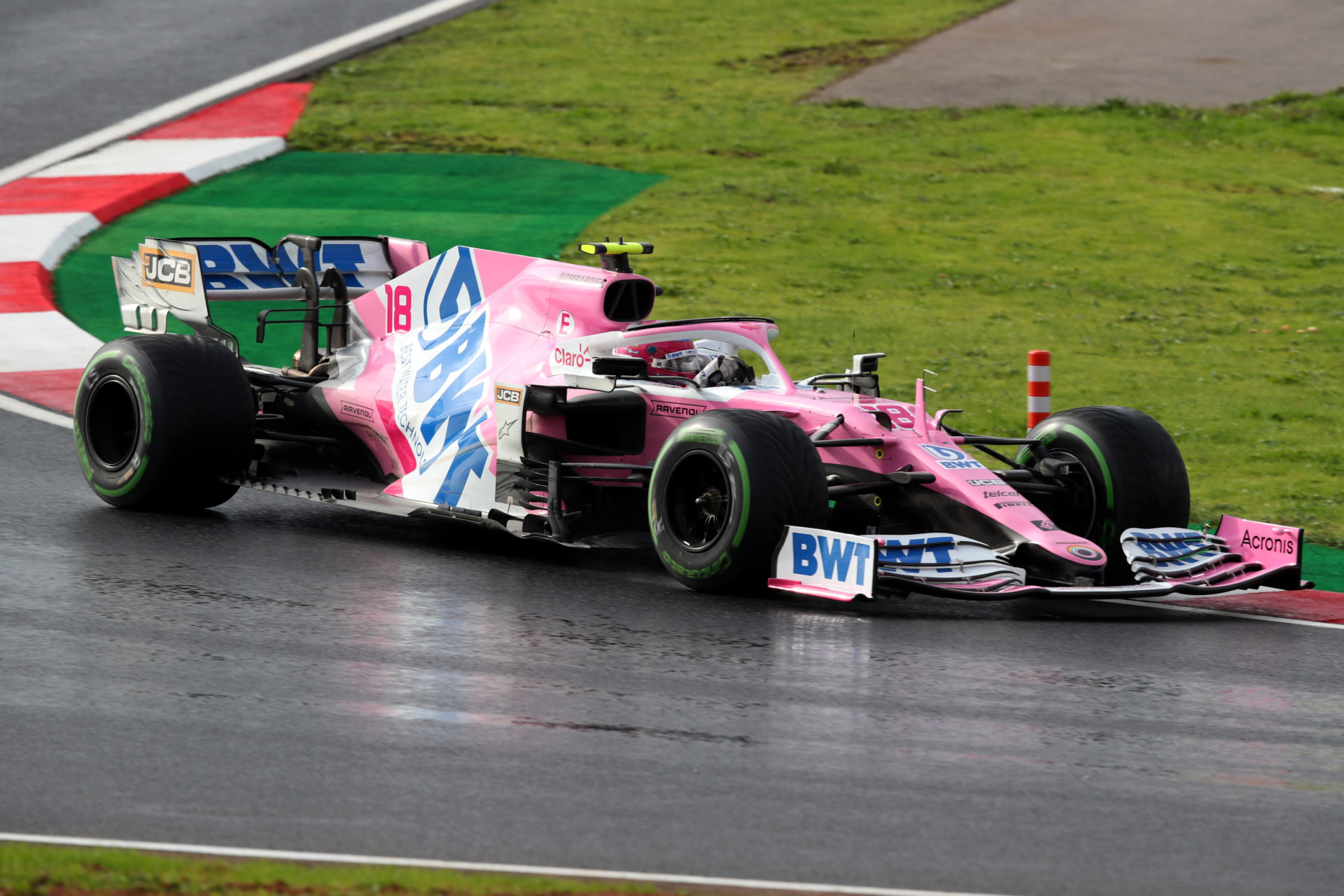 Lance Stroll struggles during the Turkish Grand Prix race 2020