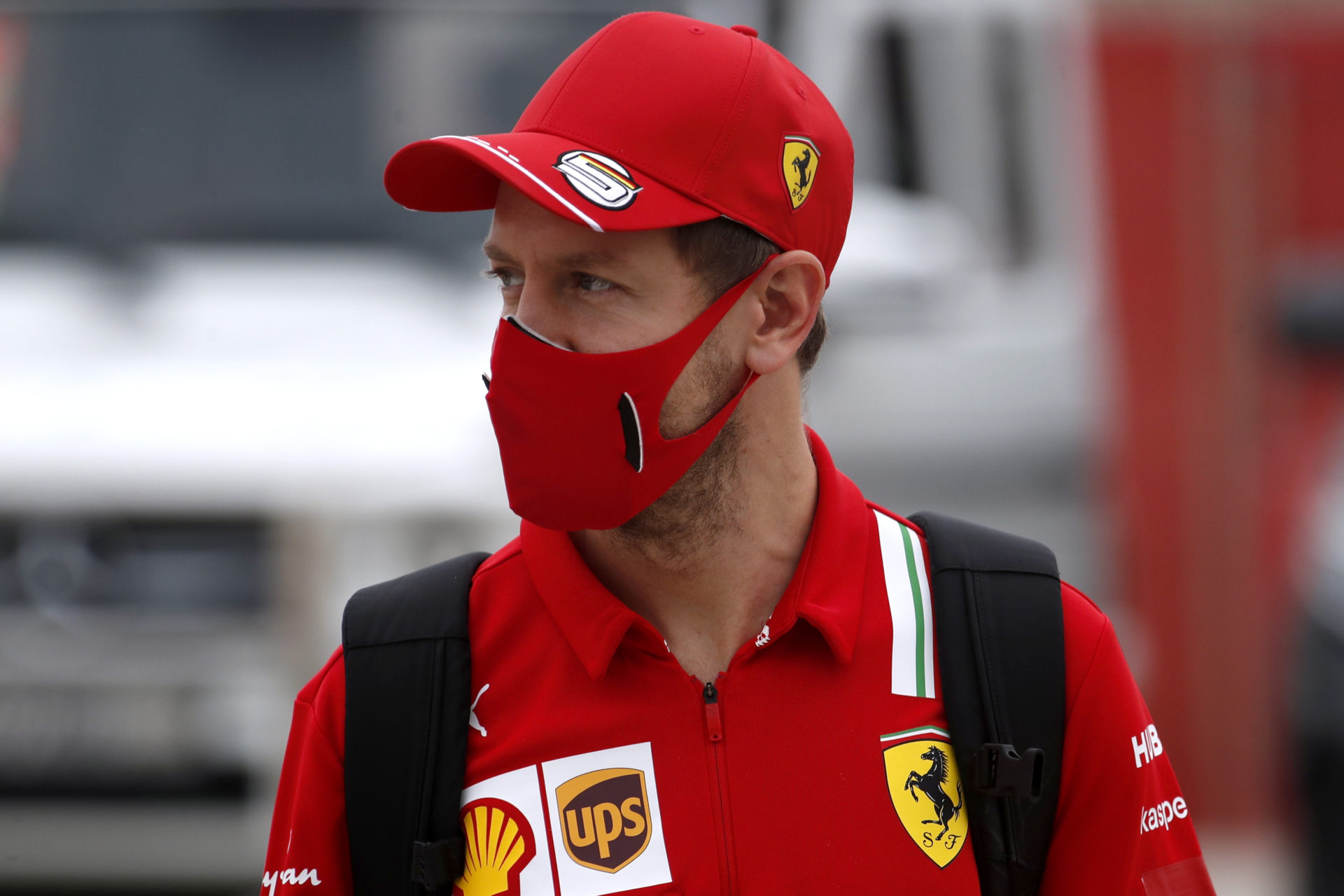 Sebastian Vettel at the Bahrain Grand Prix circuit