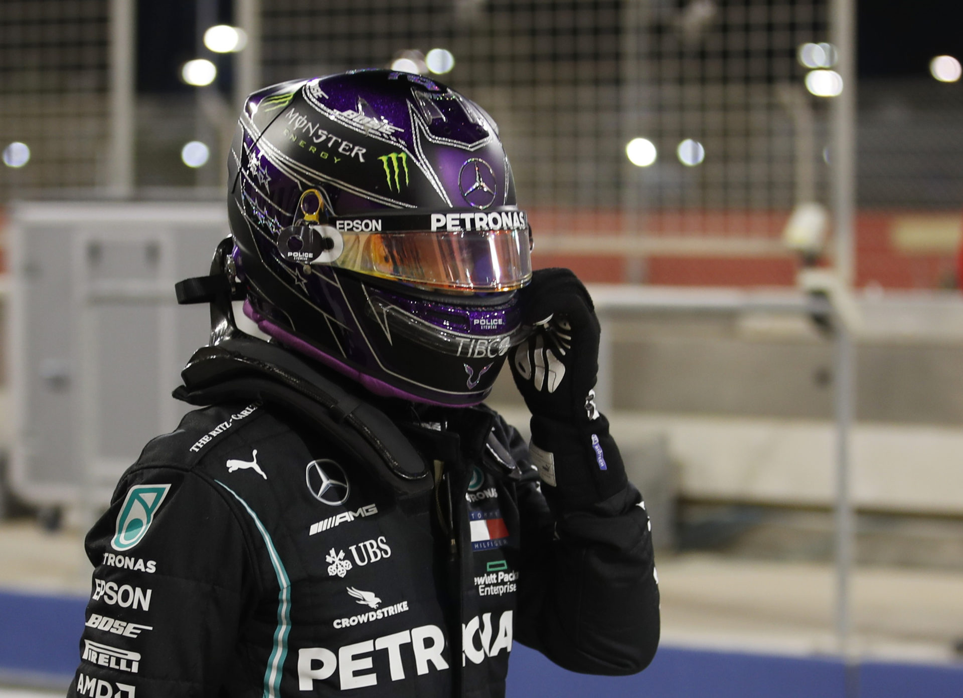 Lewis Hamilton after the Bahrain GP qualifying session F1