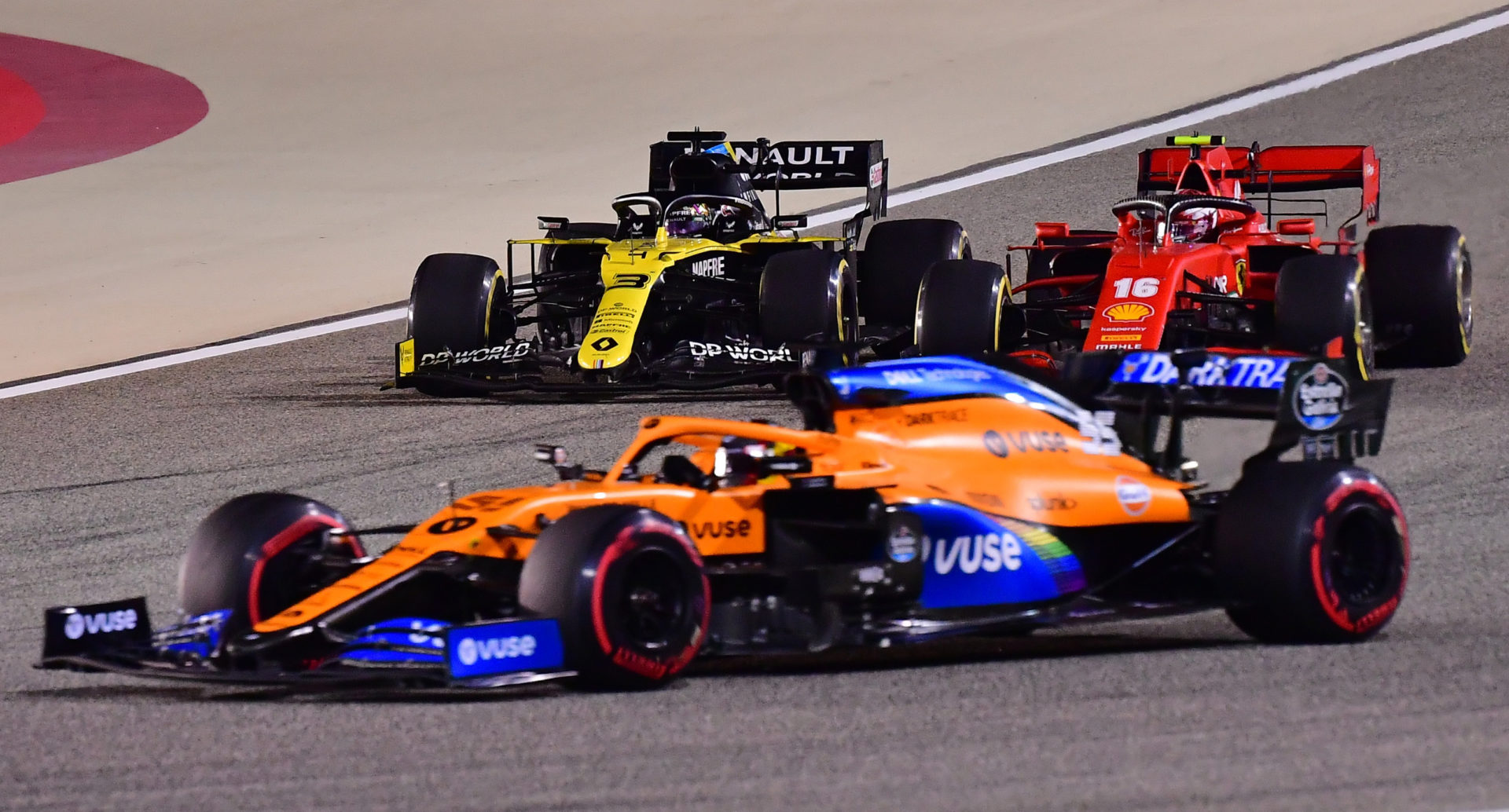 McLaren's former racer Carlos Sainz and Renault's former racer Daniel Ricciardo.
