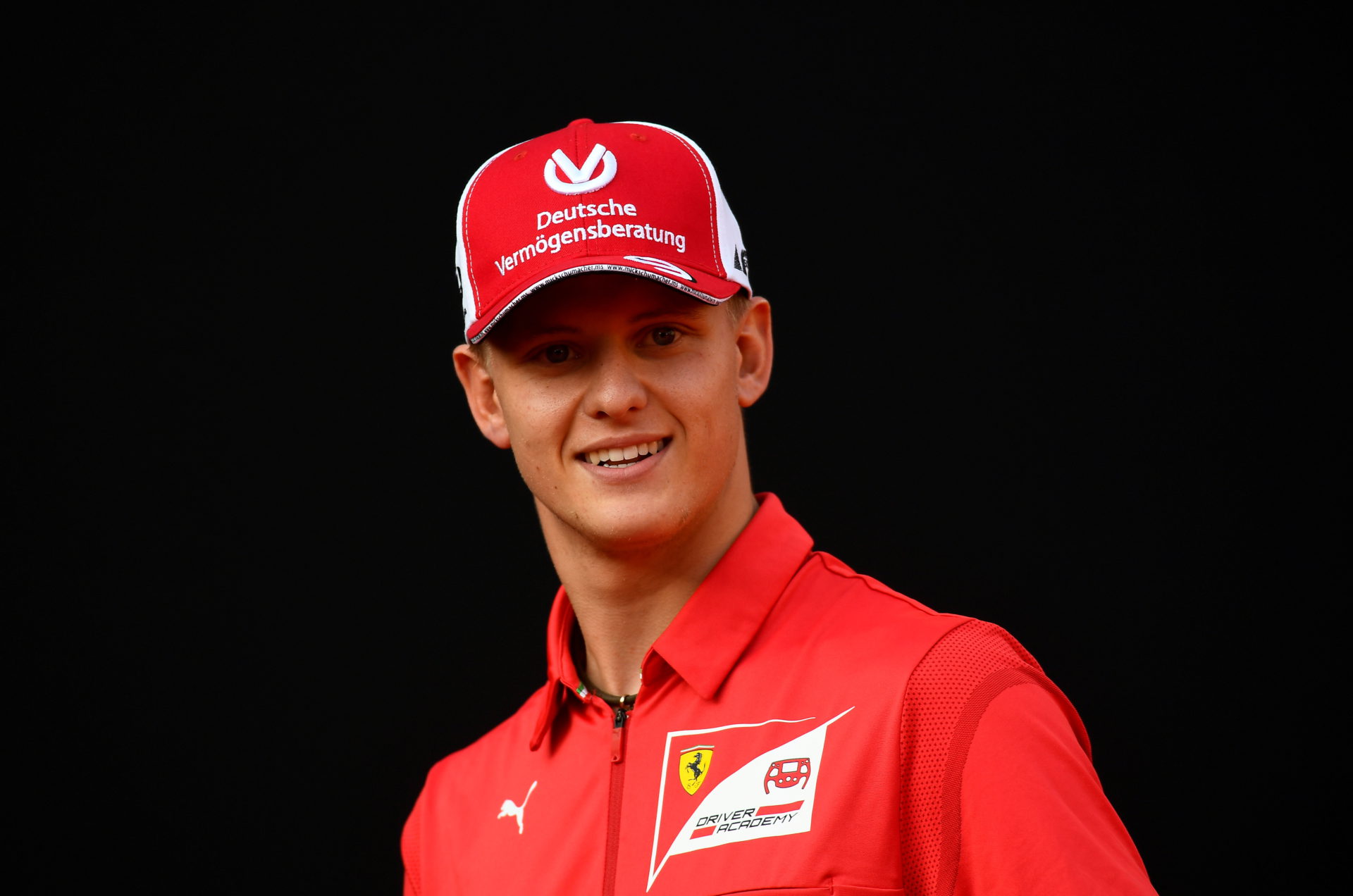 Mick Schumacher during a Ferrari event