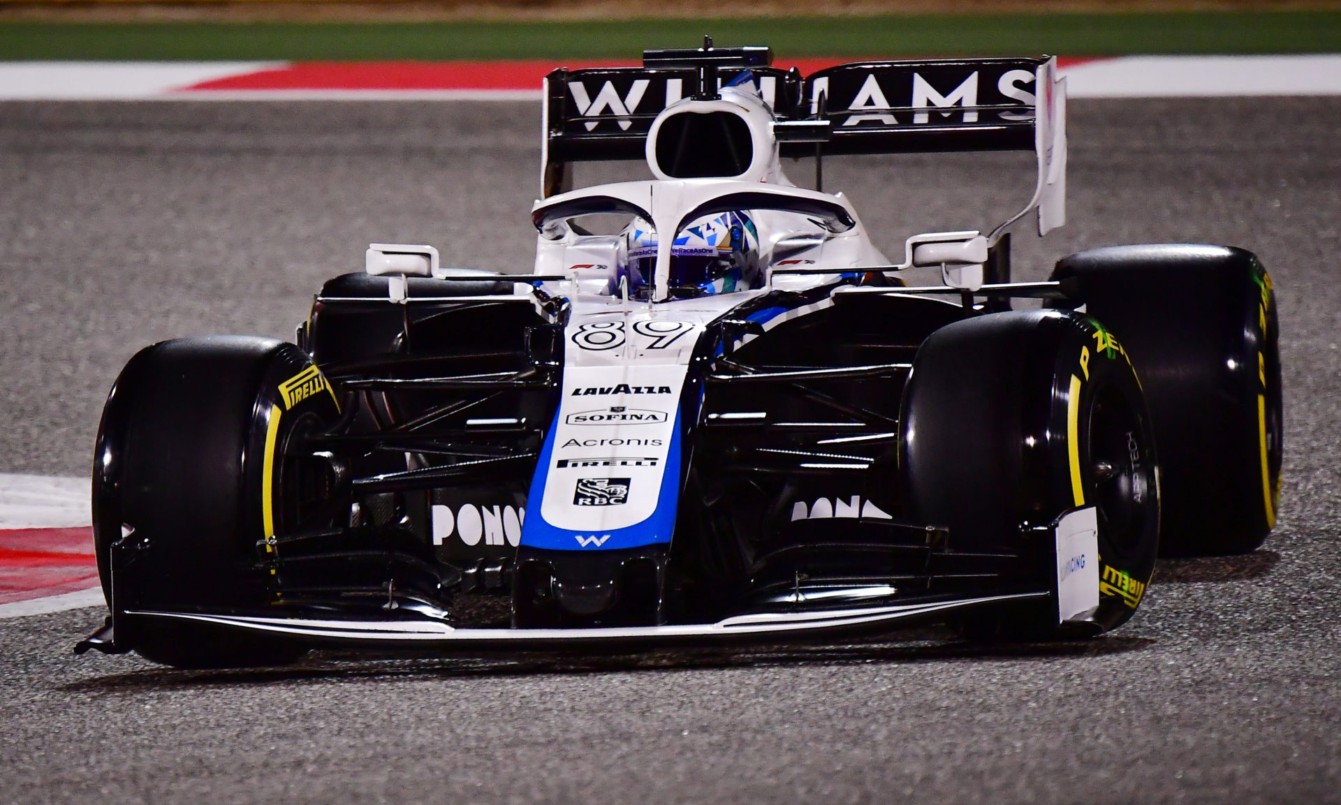 Williams F1 reserve driver Jack Aitken racing during the Sakhir GP race