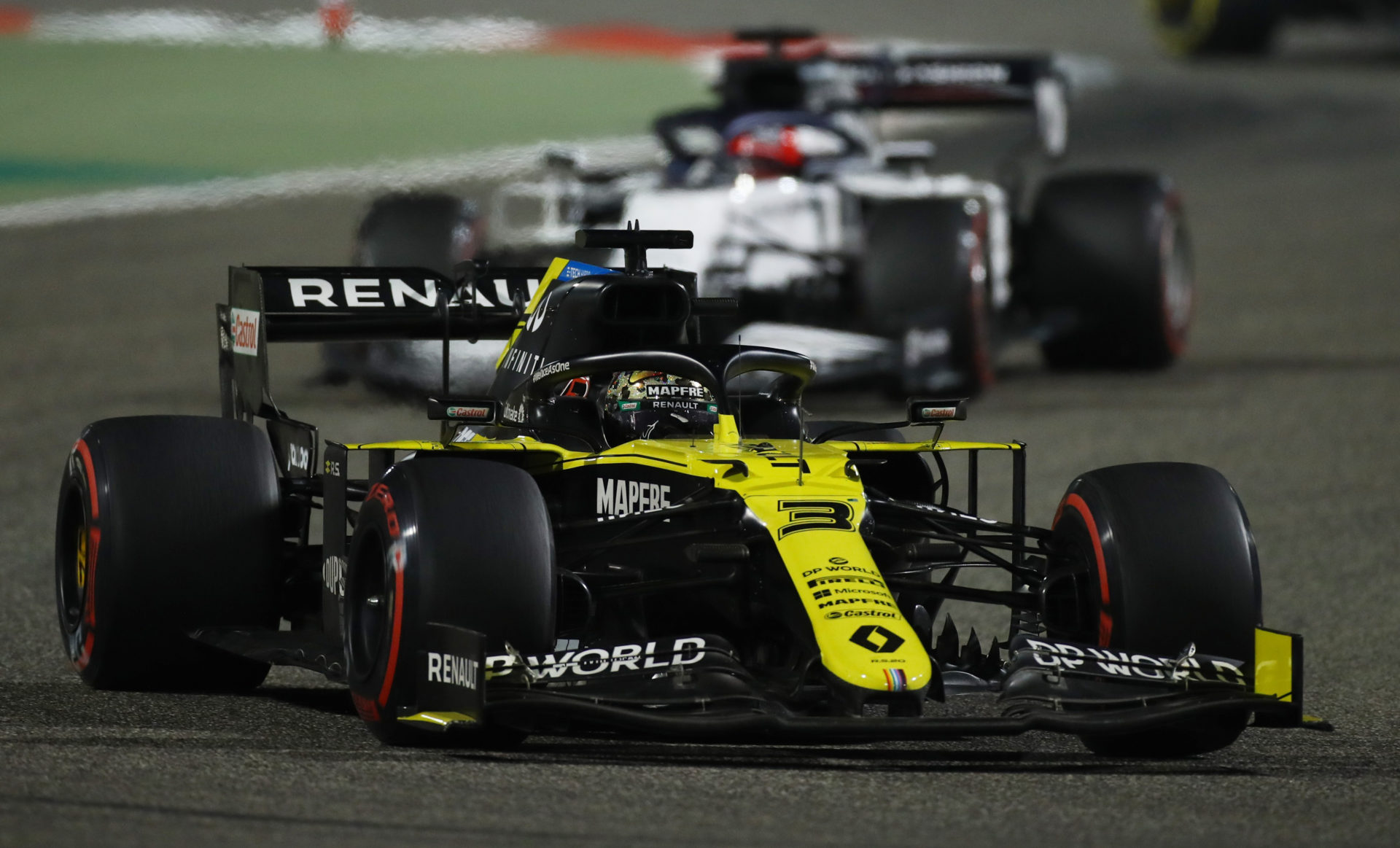 Renault driver Daniel Ricciardo during the Sakhir GP race