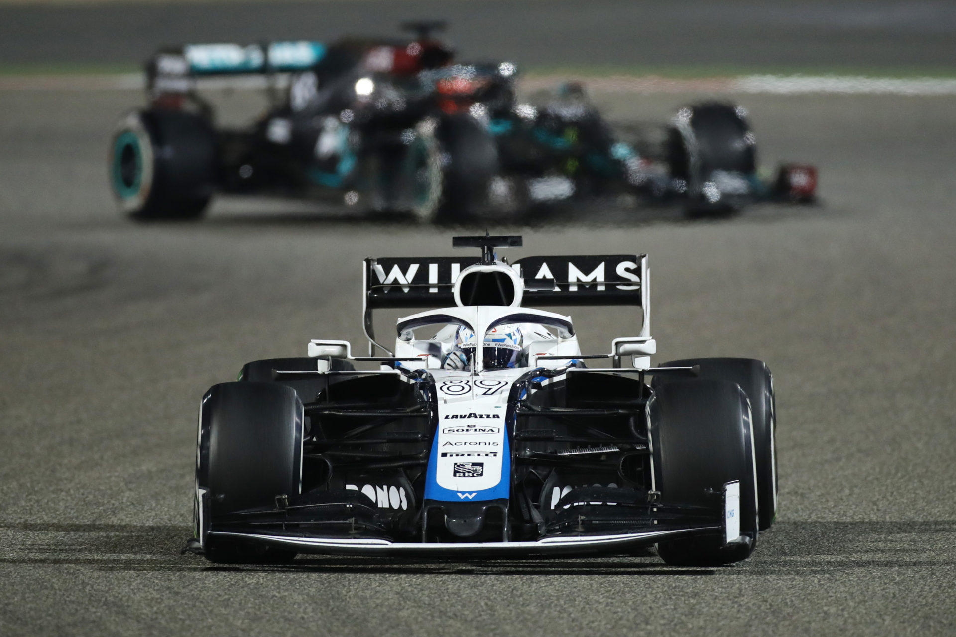 Jack Aitken driving his Williams car at Sakhir Grand Prix