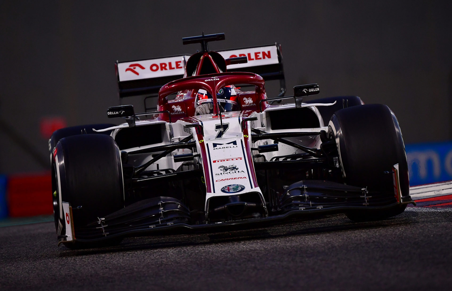 KAlfa Romeo F1 driver Kimi Raikkonen during the Abu Dhabi GP practice