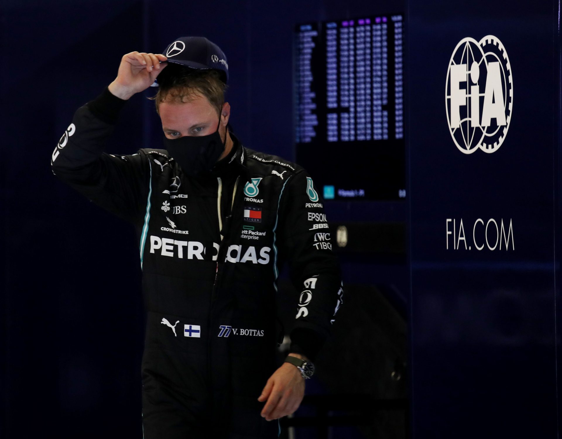 Mercedes driver Valtteri Bottas after qualifying P2 at Abu Dhabi