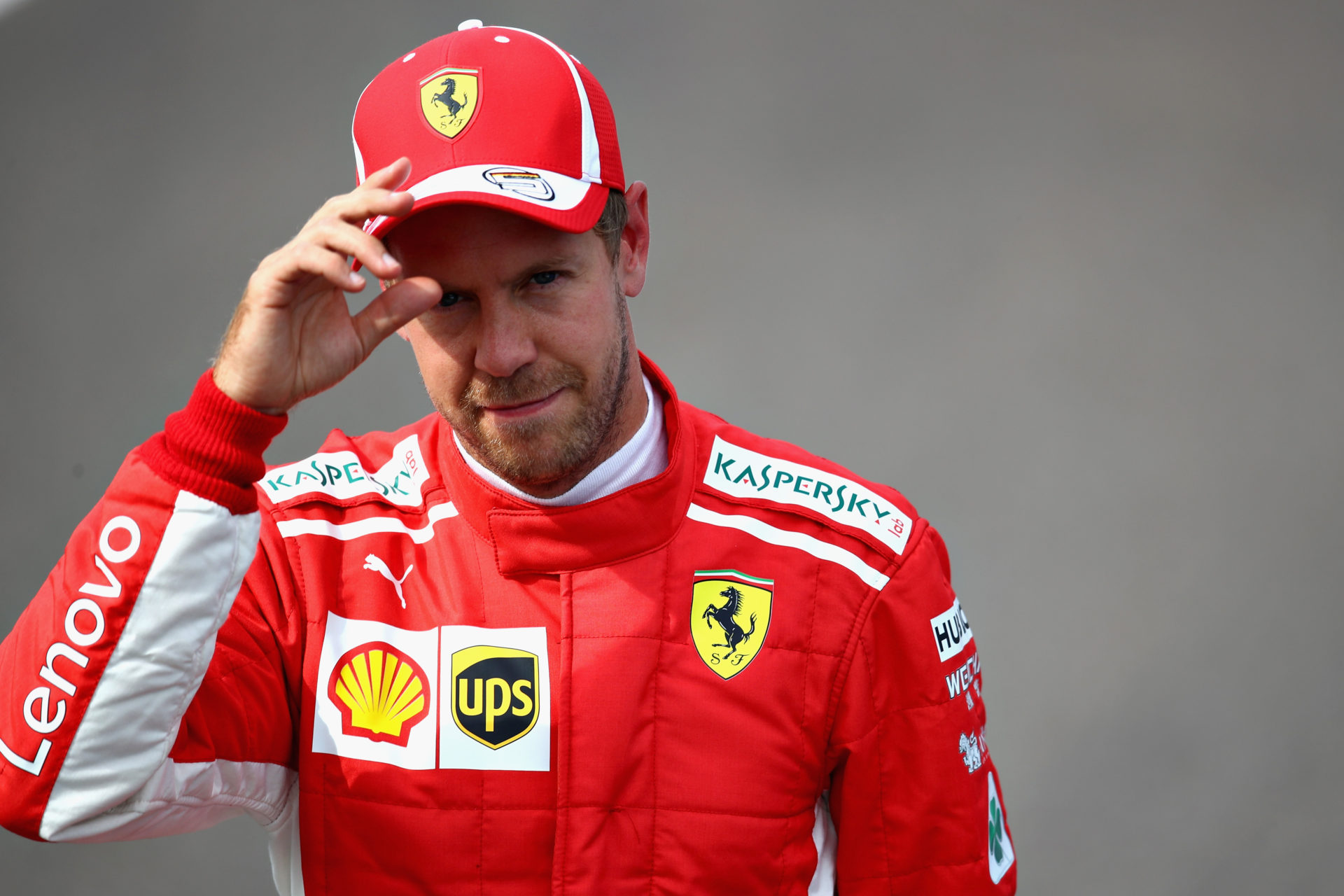 Sebastian Vettel during qualifying at Monza