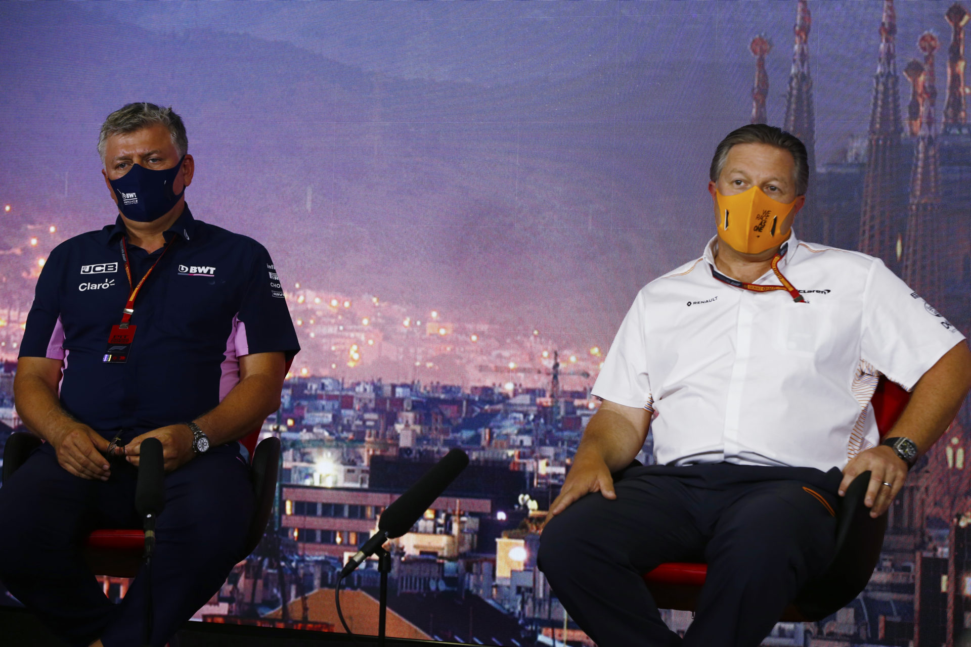 Zak Brown during the press conference at Spanish Grand Prix 2020