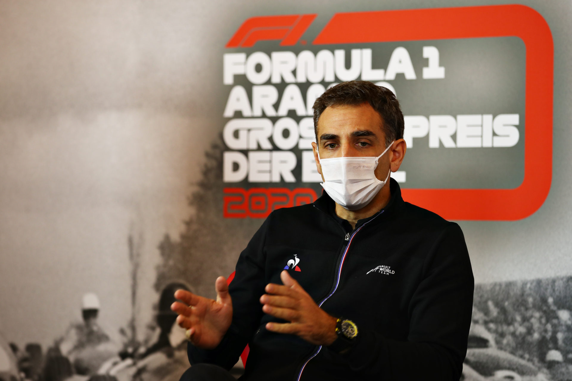 Renault F1 Team principal Cyril Abiteboul during the Eifel GP pre-race press conference