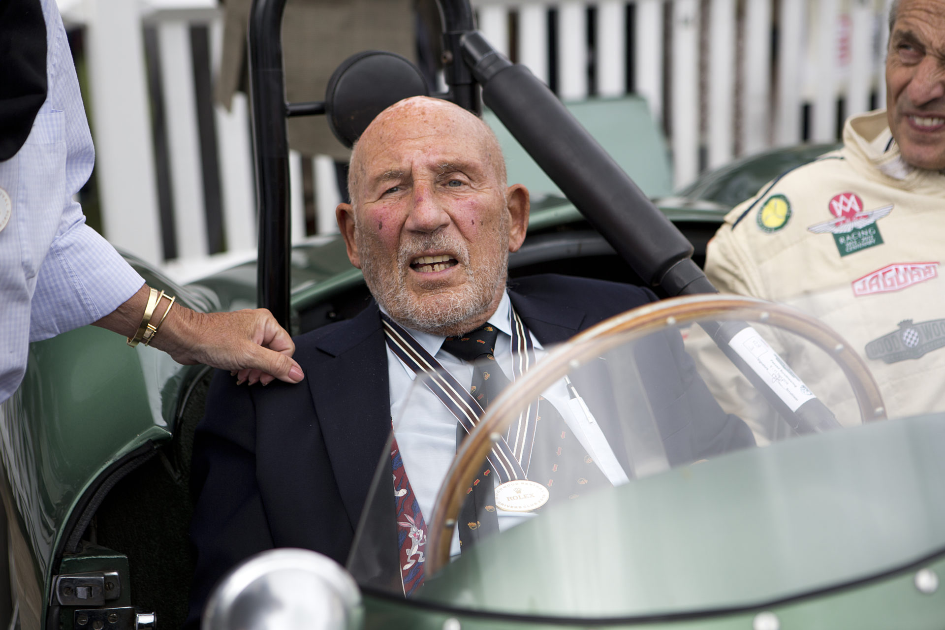 F1 racing legend Sir Stirling Moss in Chichester, England