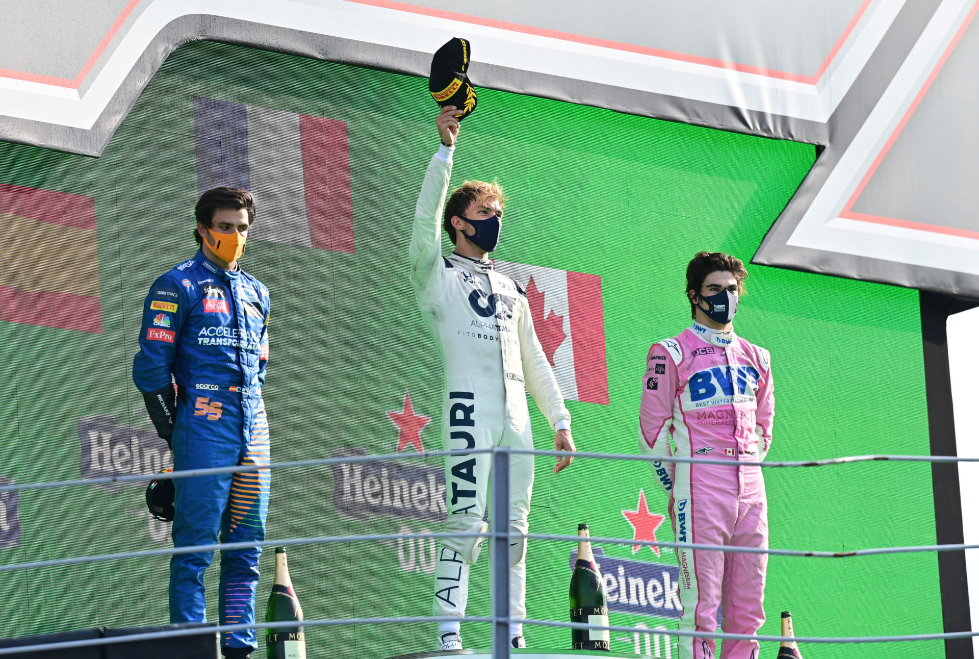 Pierre Gasly after his victory in the Italian Grand Prix