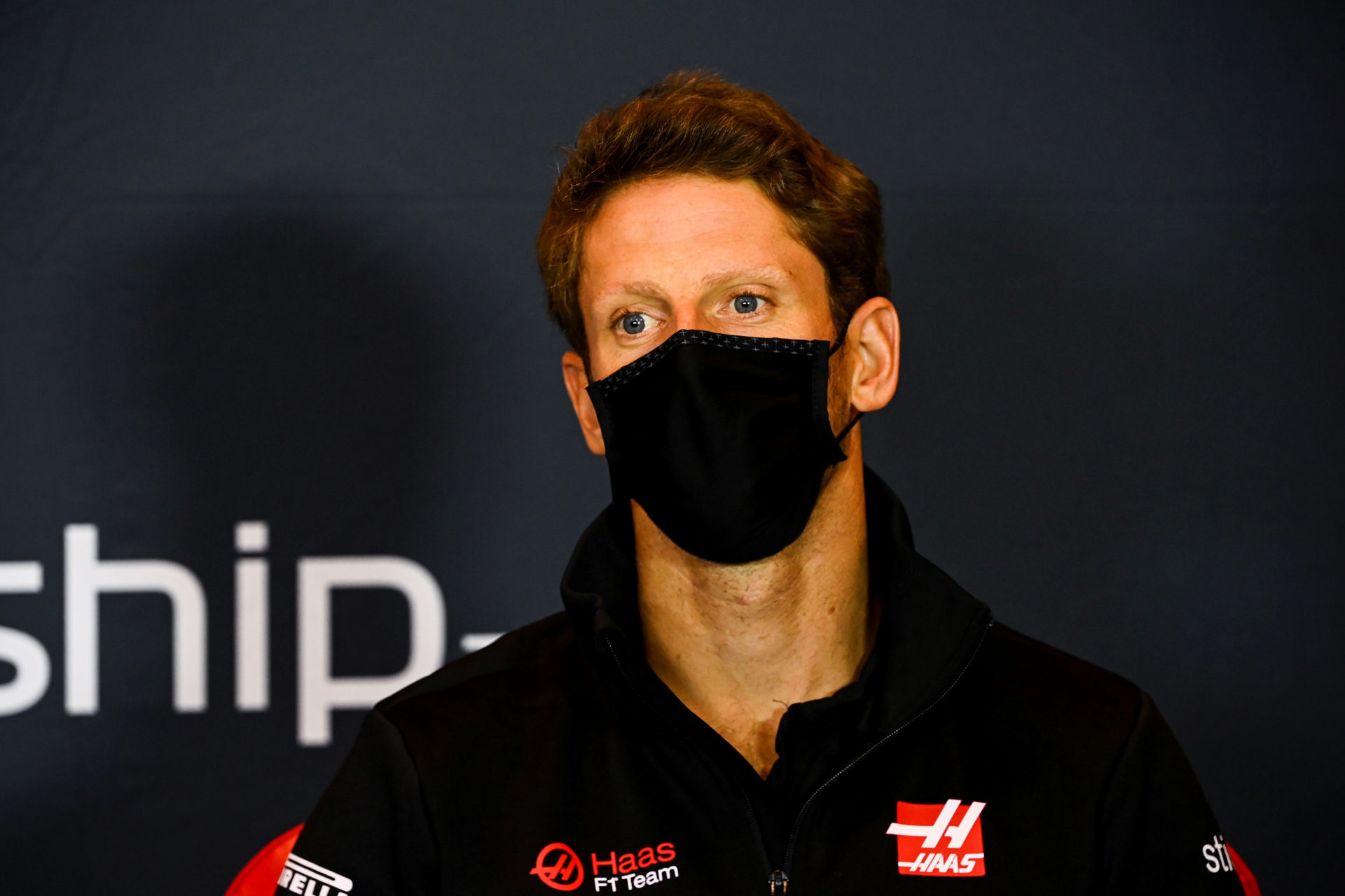 Romain Grosjean during a press conference ahead of Turkish Grand Prix