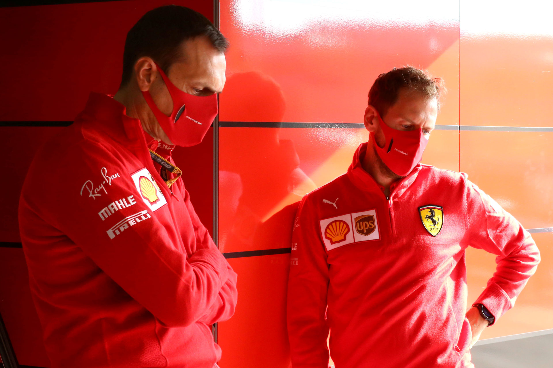 Aston Martin driver Sebastian Vettel before the race at the Emilia Romagna Grand Prix 2020