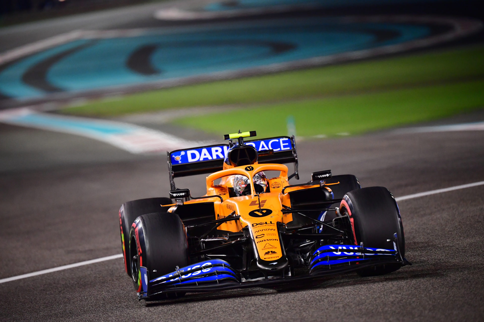 McLaren driver Lando Norris in action during the Abu Dhabi GP