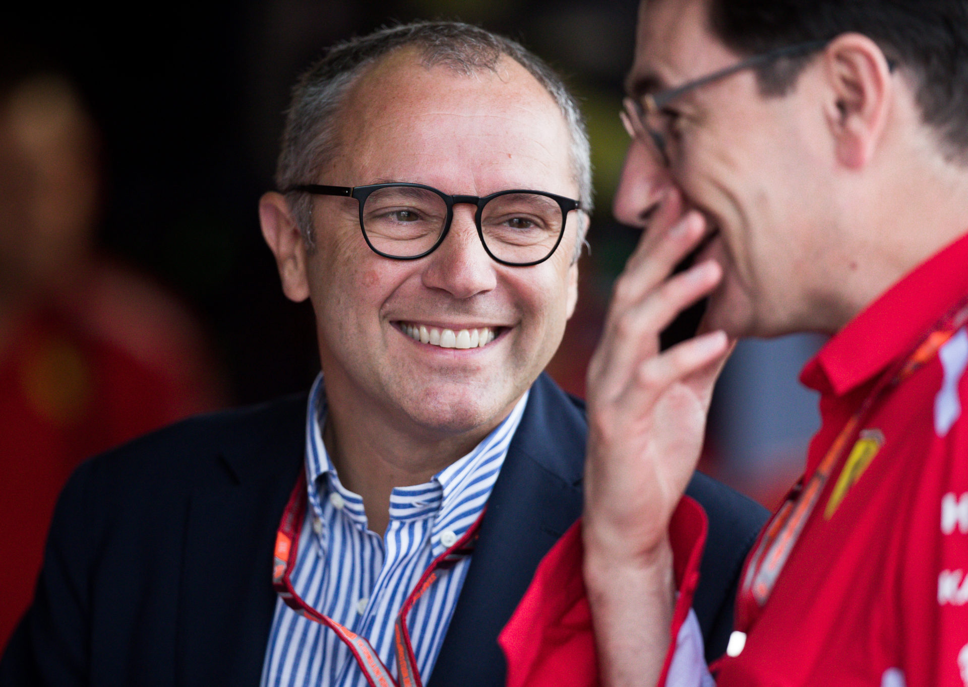 Stefano Domenicali during final practice for the Formula One Grand Prix of Italy