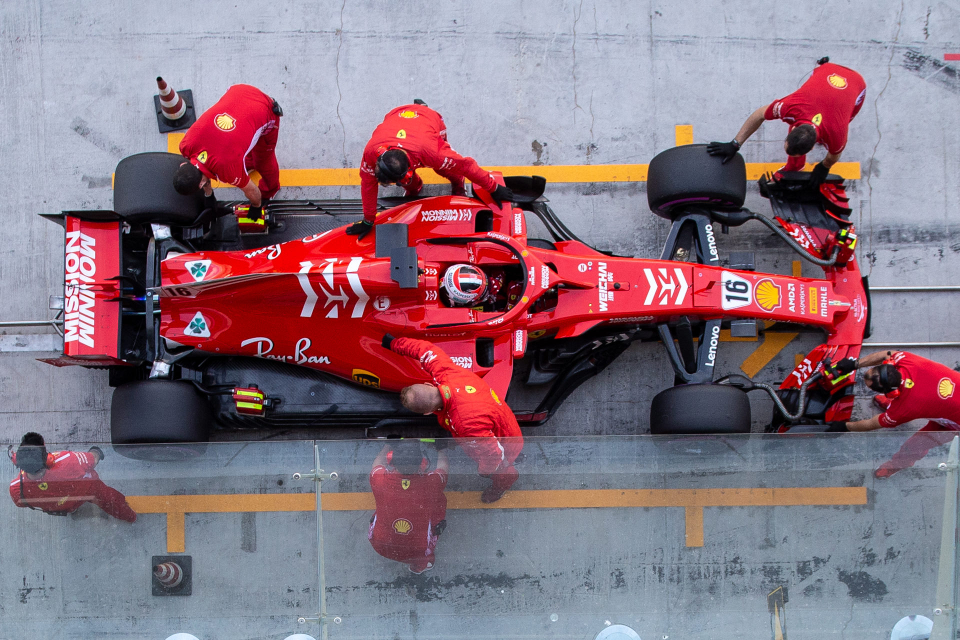 Ferrari Pit during the end of season testing at Abu Dhabi