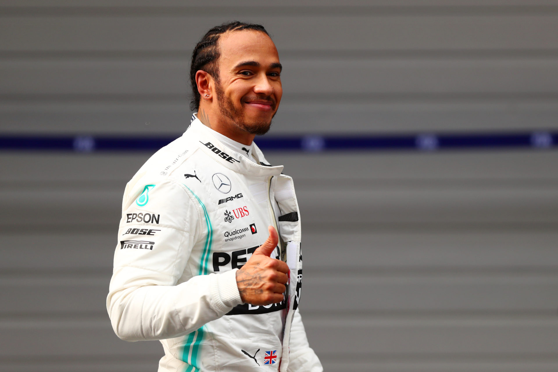 Mercedes' Lewis Hamilton prior to the Chinese Grand Prix race