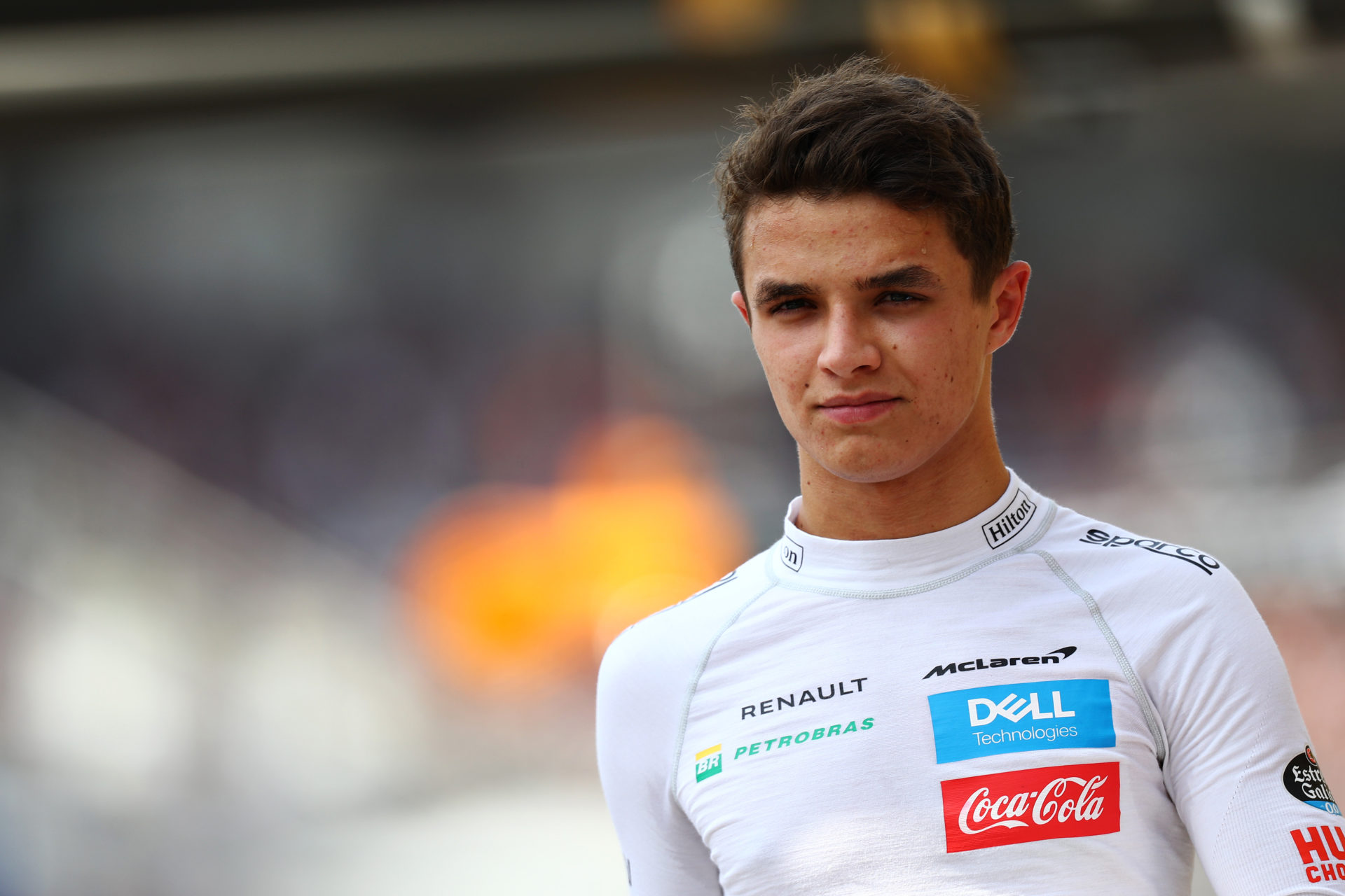 Lando Norris in the paddock during the German GP