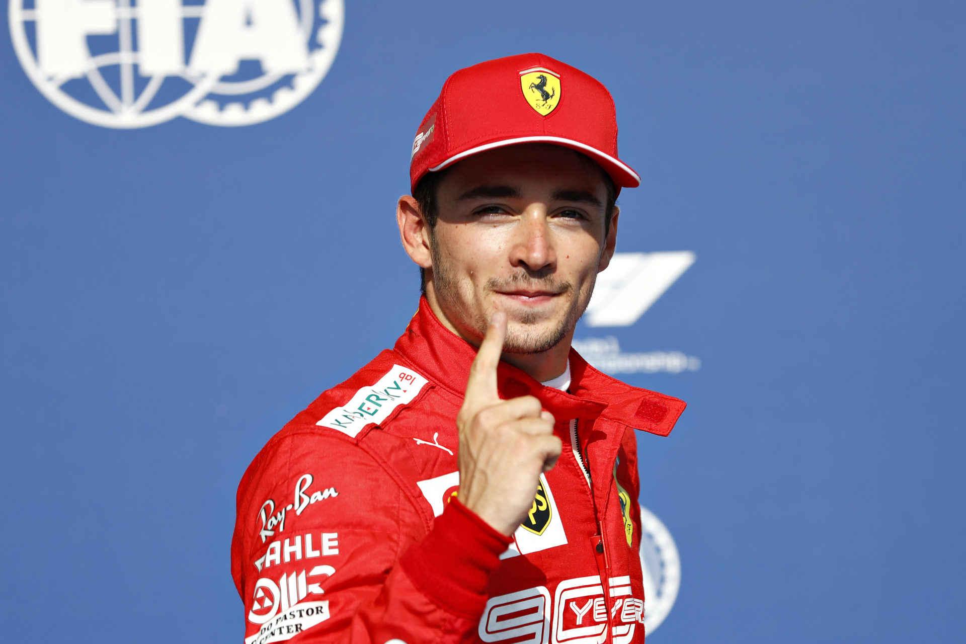 Charles Leclerc during qualifying at the Belgium Grand Prix