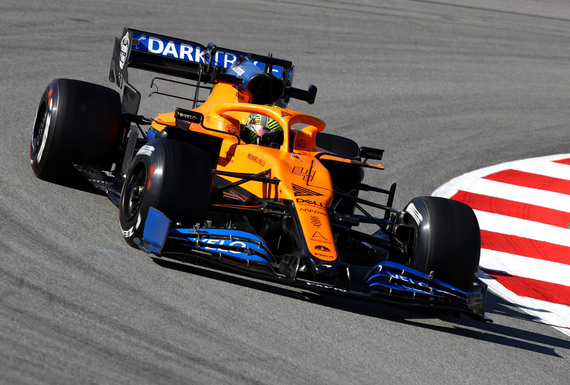 Lando Norris during the F1 winter testing at Circuit de Catalunya