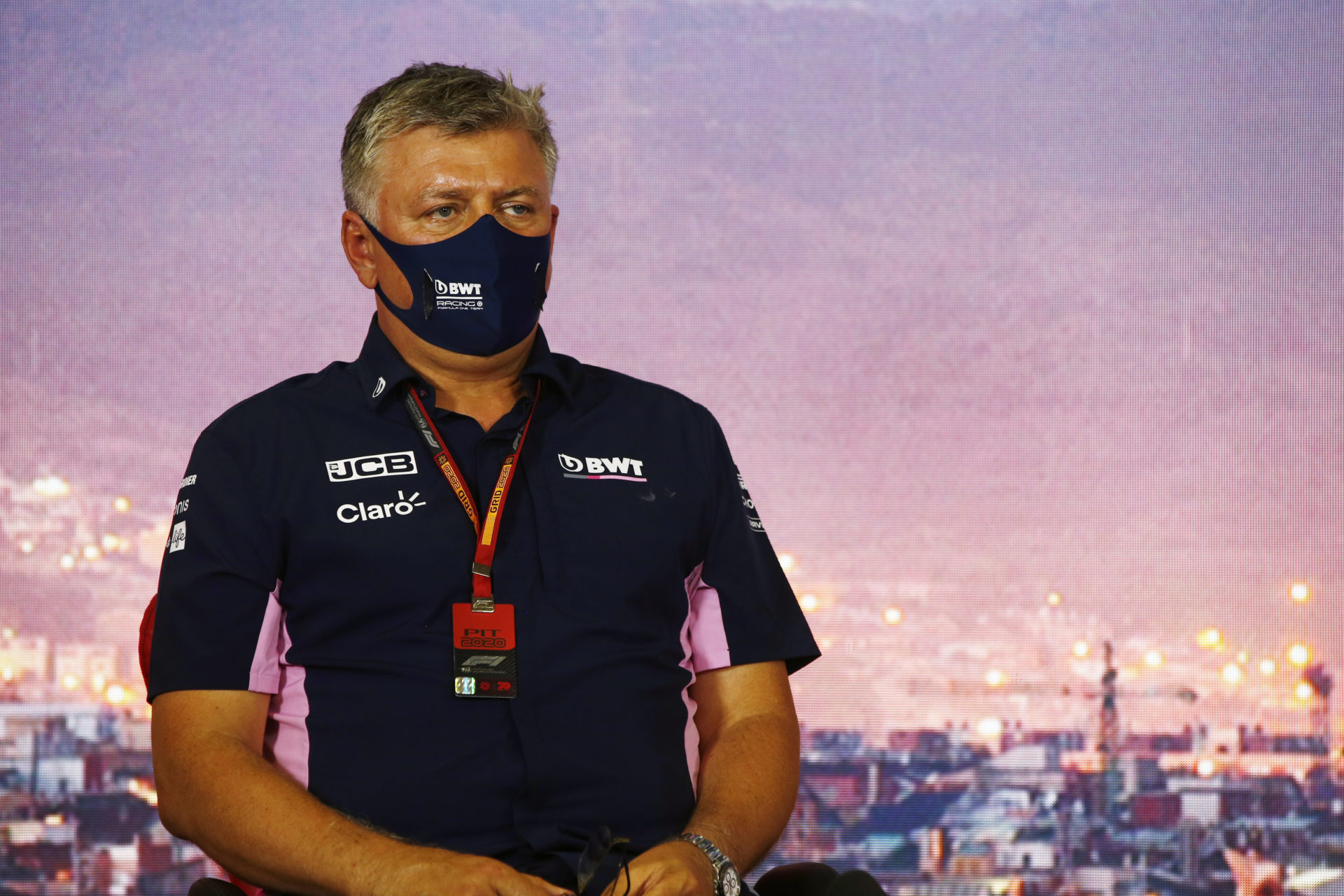 Otmar Szafnauer at the Spanish Grand Prix press conference 2020