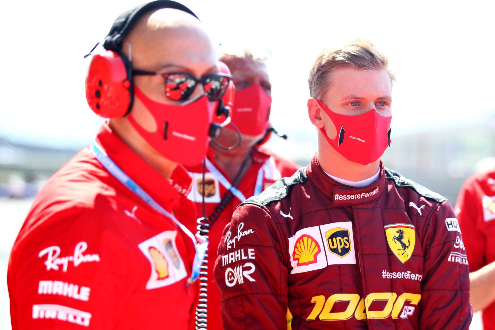 Mick Schumacher prepares to drive the Ferrari F2004