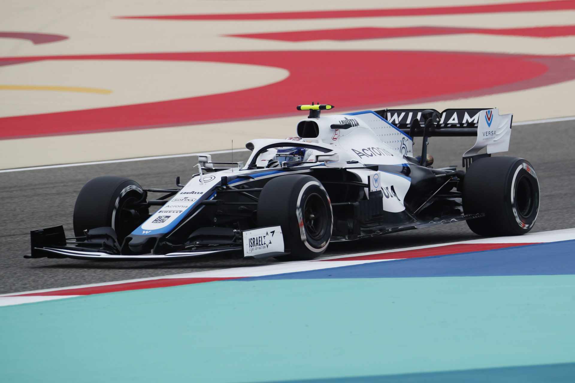 Williams driver Nicholas Latifi racing in the Bahrain GP