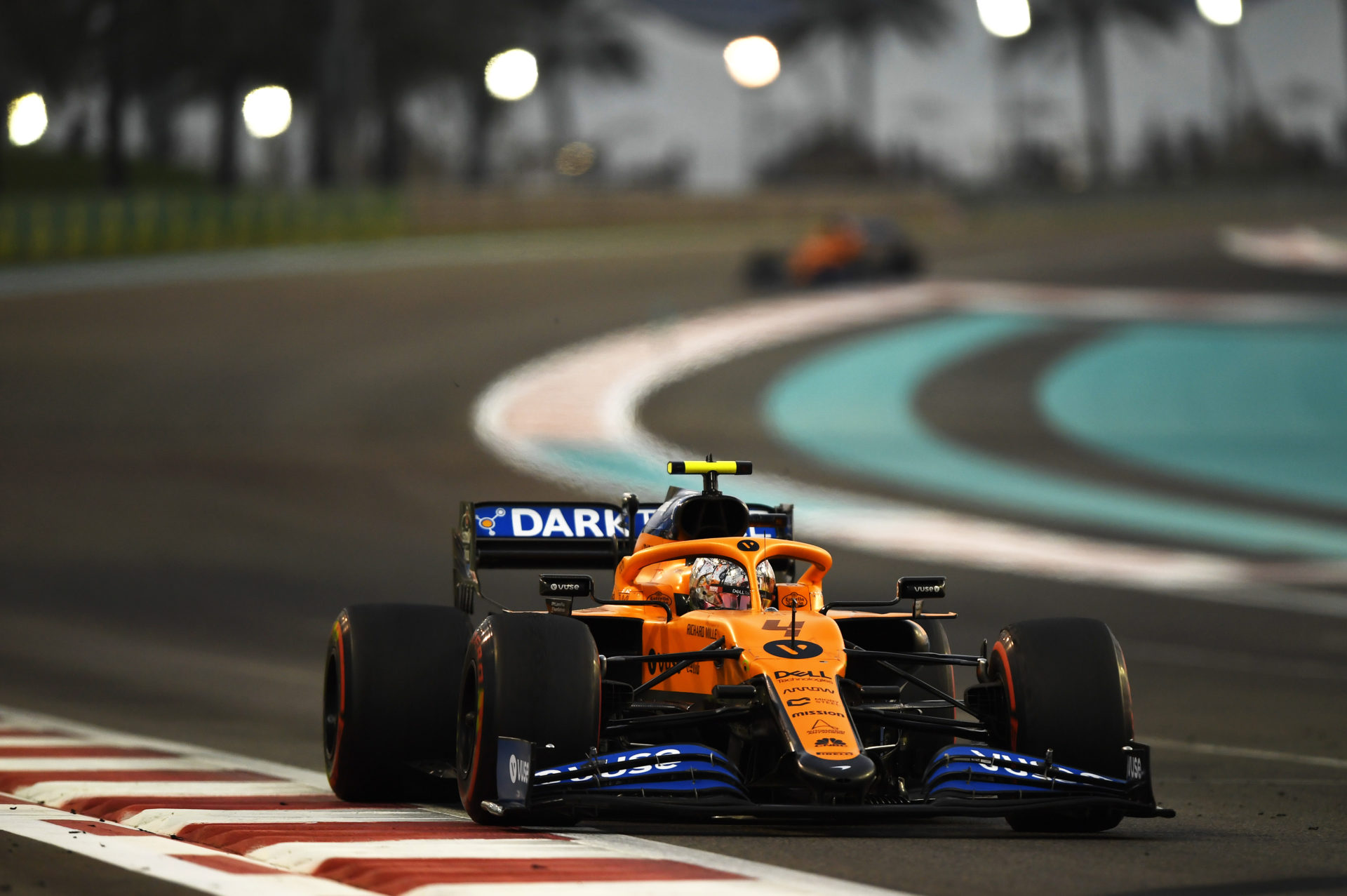 McLaren F1's Lando Norris in action in Abu Dhabi
